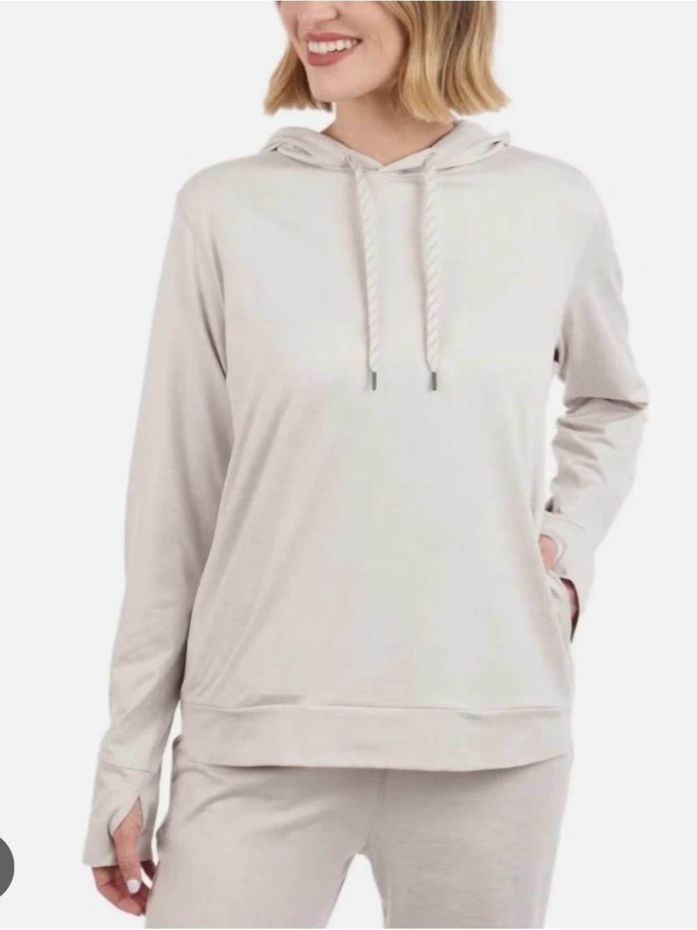 Kirkland Signature Women's Lightweight Hooded Pullover - Cream